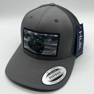 Huk Performance Fishing Trucker Hat Cap Retro Gray Jeep 4x4 Off Road Surf NWT